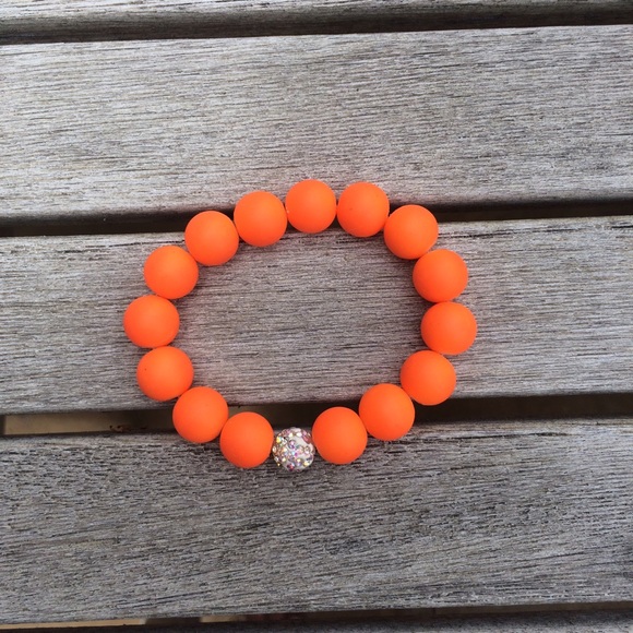 Orange beaded bracelet