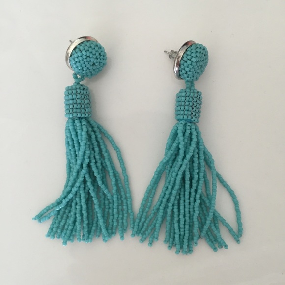 Turquoise tassel earrings
