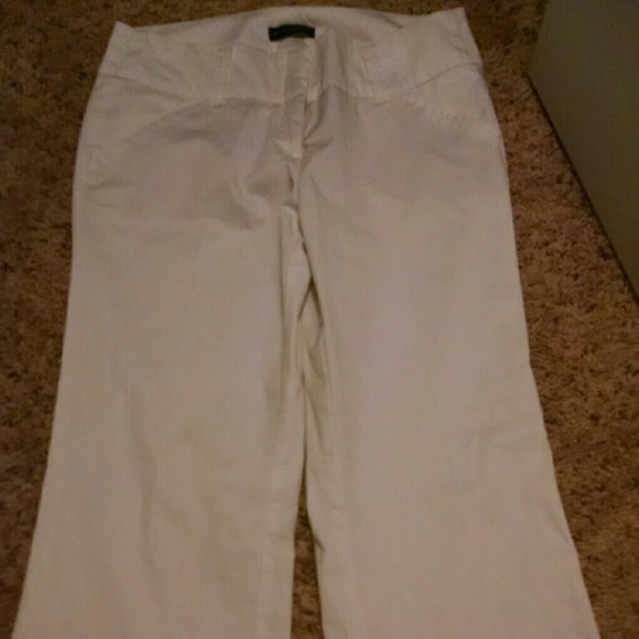 White wide leg slacks