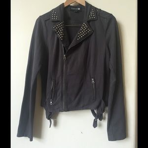 Military Style Jacket with Rivets