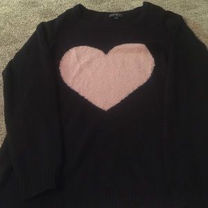 Forever 21+ 3x Black Heart Sweater