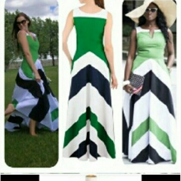 Chevron Maxi Dress