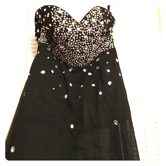 Grace Karin Black Evening Gown - Sz 14 - Picture 1 of 4