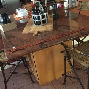 Tan leather belt