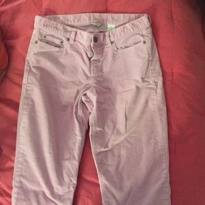 J. crew pink skinny corduroys