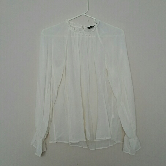❤ SOLD ❤ ZARA Peasant Cream Blouse