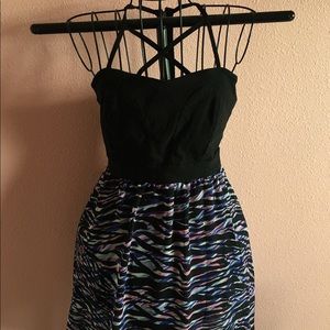 Black with print Dress