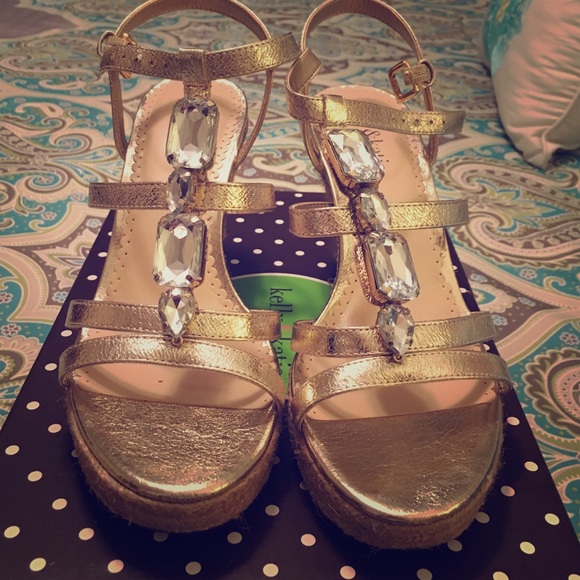 Kelly & Katie Gold wedges