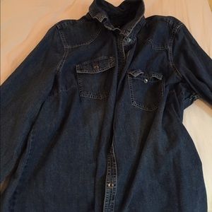 denim button up shirt