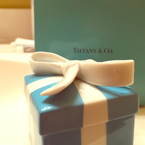 Authentic Tiffany Ceramic Jewelry Box