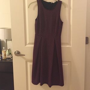 Black and pink polka dot dress.