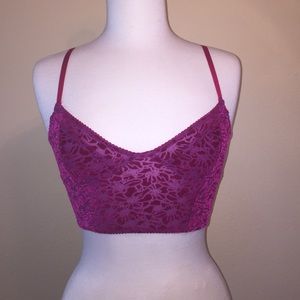Intimately Free People velvety lace Crop Bra XS