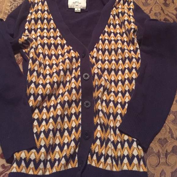 Gold & Blue Design Cardigan - Picture 2 of 4