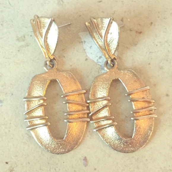 Vintage faux gold earrings