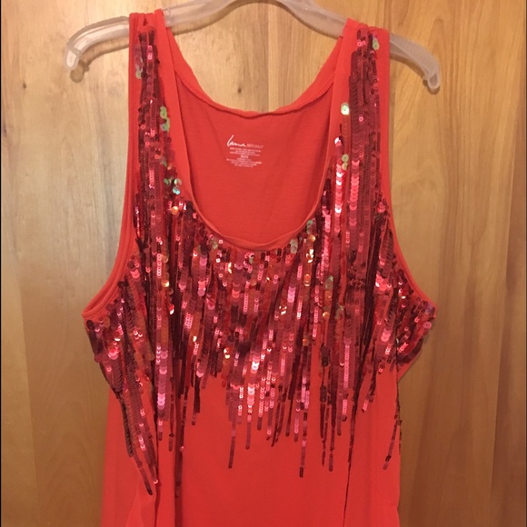 Orange dressy Lane Bryant blingy tank💍💍