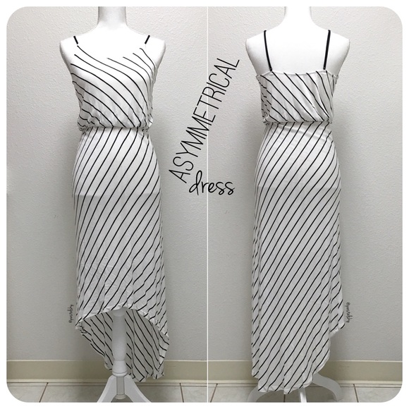 Dresses & Skirts - stripped asymmetrical dress