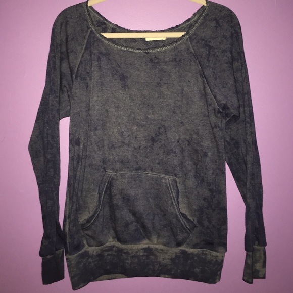 Ocean drive clothing blue warm sweater w pocket M