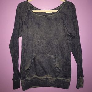 Ocean drive clothing blue warm sweater w pocket M