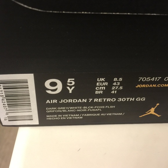 Air Jordan 7 Retro 30th in 9.5Y (women 11) rare!!!