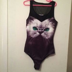 Cat eyed bodysuit