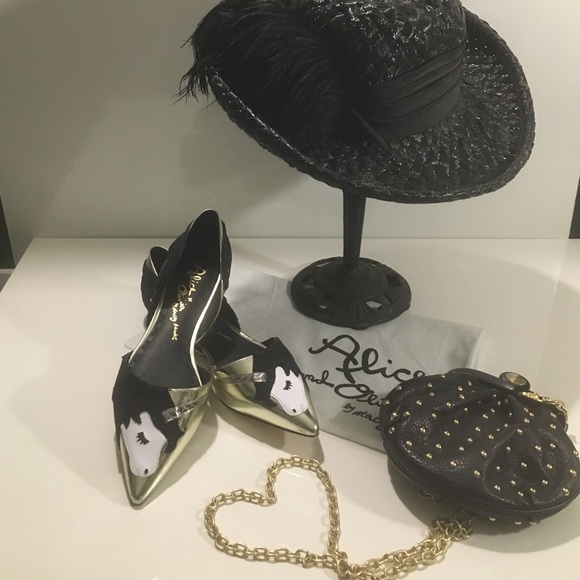 Alice and Olivia Unicorn Flats 10 New w/ bag