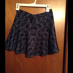 Blue and black miniskirt