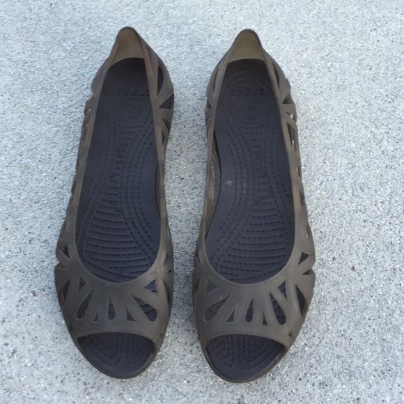 Adorable jelly peep toes flats