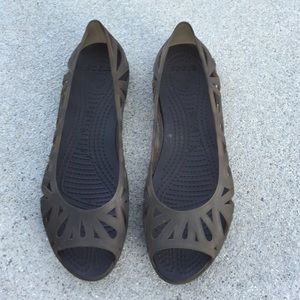 Adorable jelly peep toes flats