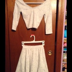 White two piece outfit