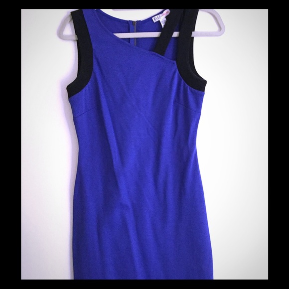Short, royal blue dress