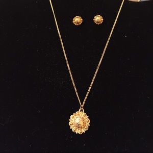 16" necklace KY Derby hat necklace & earring set