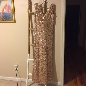 Badgley Mischka rose gold Gown