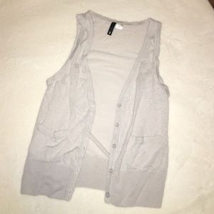 Button down vest cardi