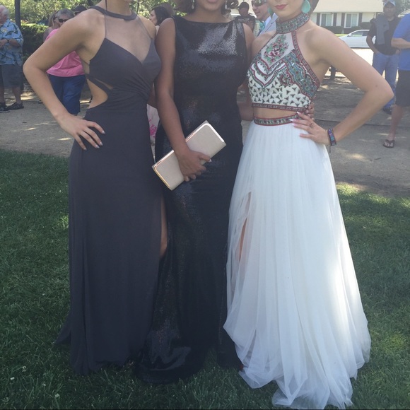 Classy Gray Prom Dress - Picture 4 of 4