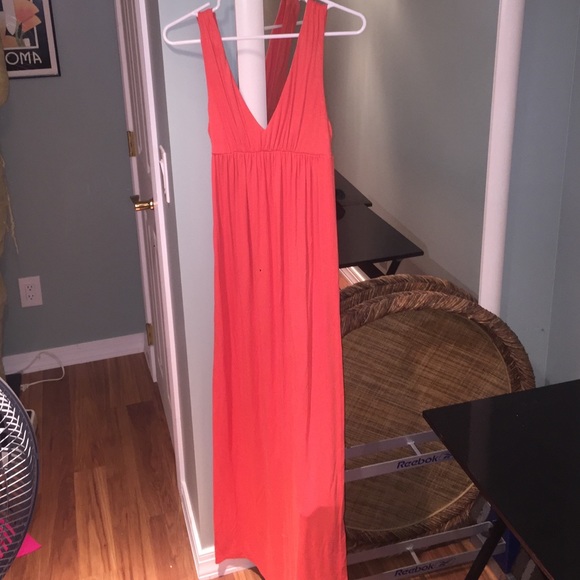 Orange J.crew maxi dress