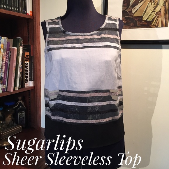 Sugarlips | Sheer Sleeveless Shell Top
