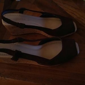 New never worn wedge sandals