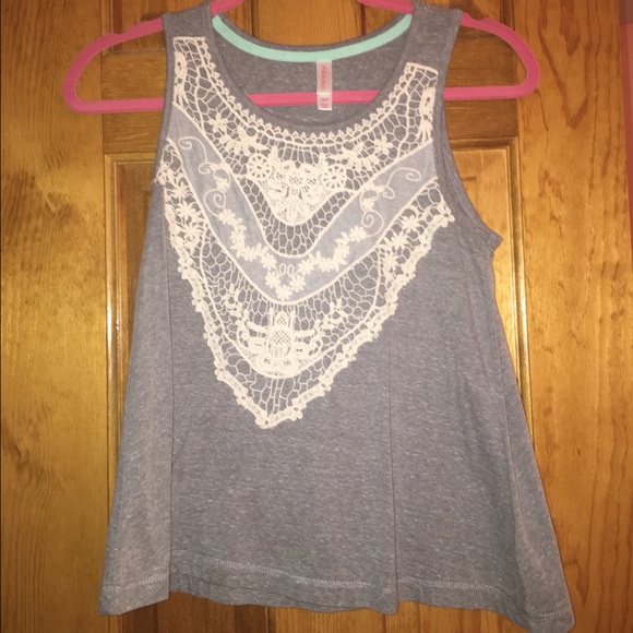 Grey flowy skirt