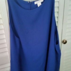 Flowy blue sleeveless top