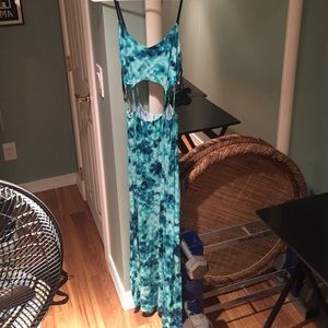 Tie dye cut out forever 21 maxi dress