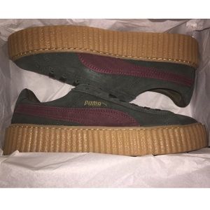Rihanna x Puma Green-Bordeaux Suede Creepers