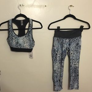 PrismSport matching sports bra and capri leggings
