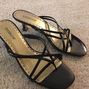 Strappy low heel shoes!