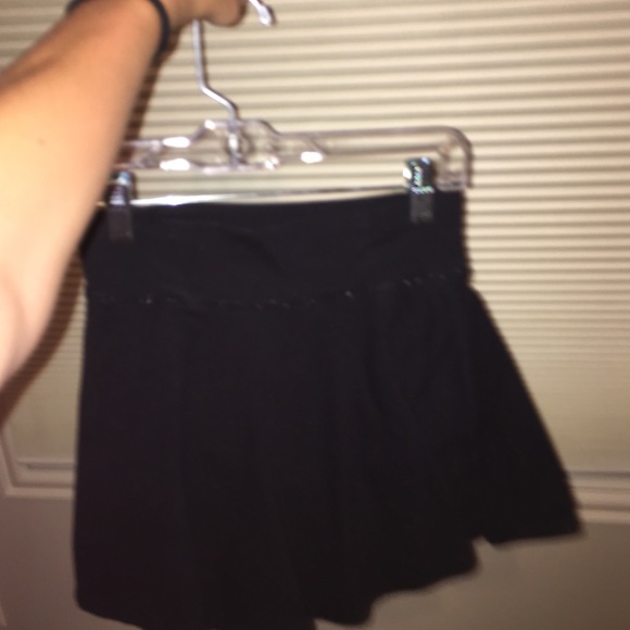 black mini skirt