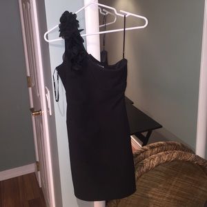 One shouldered black Forever 21 dress