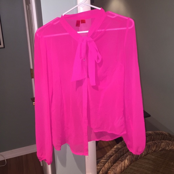 Hot pink blouse