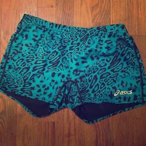 Cheetah print Asics spandex shorts