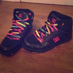 DC high top tennis shoes