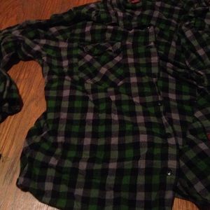 green and black flannel