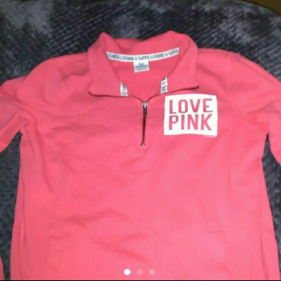 VS PINK quarter zip sweater